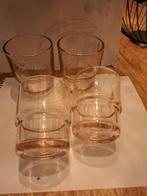 Set van 4 roze glazen, Glas of Glazen, Nieuw, Ophalen of Verzenden, Glas