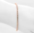 14K Rosegouden Tennisarmband Lab Diamant D-E VVS, Sieraden, Tassen en Uiterlijk, Armbanden, Nieuw, Ophalen of Verzenden, Roze