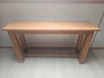 Massief Houten Bank teakhouten / Sidetable - 140cm breed, Ophalen, 100 tot 150 cm, Tot twee personen, Minder dan 50 cm