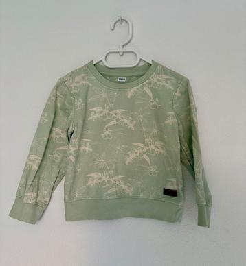 Zeeman lichtgroene sweater trui lange mouw palmboom surf 110 beschikbaar voor biedingen