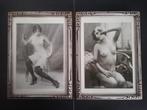 Vintage naakte dames ingelijst., Ophalen of Verzenden