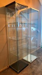 2 x IKEA vitrine kast glas, Huis en Inrichting, Kasten | Vitrinekasten, Ophalen, Minder dan 50 cm, Gebruikt, Glas