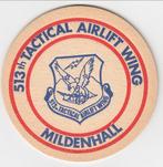 1 HEINEKEN 513 TACTICAL AIRLIFT WING BIERVILTJE, Verzamelen, Biermerken, Ophalen of Verzenden, Gebruikt, Viltje(s), Heineken