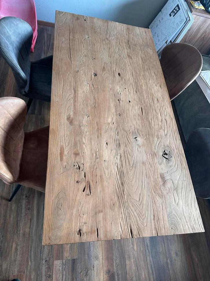 Massief Houten Eettafel Zen Lifestyle XXL, Huis en Inrichting, Tafels | Eettafels, Gebruikt, 50 tot 100 cm, 100 tot 150 cm, Vijf personen of meer