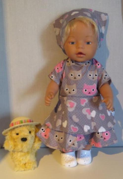 poppenkleertjes babypop born 43cm (bloemjurk ), Kinderen en Baby's, Speelgoed | Poppen, Nieuw, Babypop, Verzenden