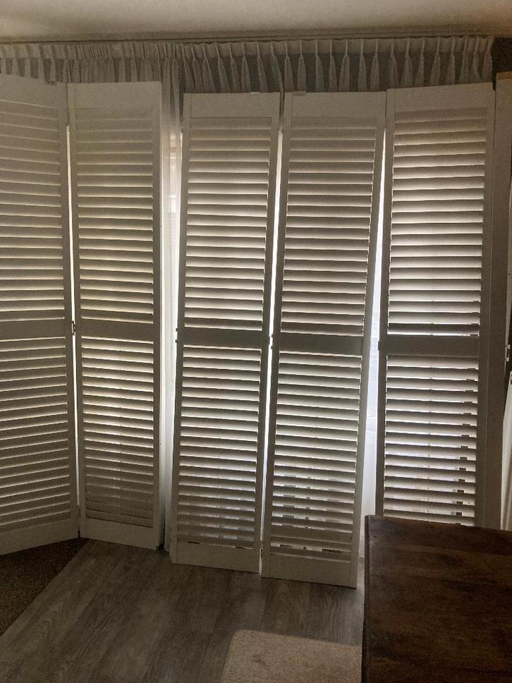 Houten Shutters - zware kwaliteit, Huis en Inrichting, Stoffering | Gordijnen en Lamellen, Zo goed als nieuw, 200 cm of meer, 200 cm of meer