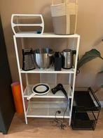 Witte metalen stellingkast - 4 planken, Huis en Inrichting, Kasten | Overige, Ophalen, Gebruikt