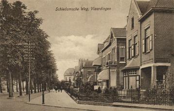 Schiedamsche Weg, Vlaardingen - volk - 1928 gelopen beschikbaar voor biedingen