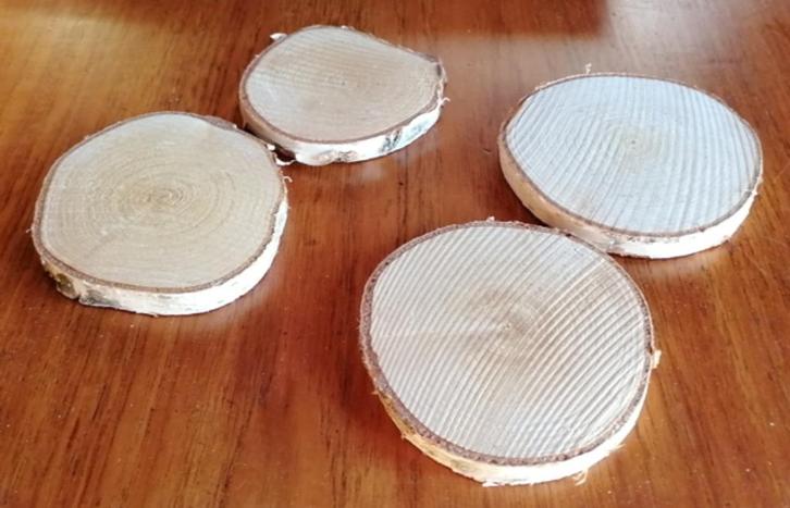 Houten boomstam onderzetters uniek, Huis en Inrichting, Keuken | Keukenbenodigdheden, Nieuw, Ophalen of Verzenden