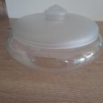 Vintage glazen koekschaal met deksel., Ophalen of Verzenden, Nieuw