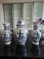 Delfts Blauw Vazen Set - 3 Stuks, Ophalen of Verzenden