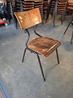 54 Vintage industriële ELBE retro school design horeca ELBE, Gebruikt, Zwart, Ophalen of Verzenden, Vijf, Zes of meer stoelen