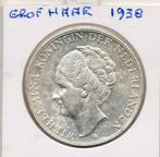 WILHELMINA RIJKSDAALDER 1938 GROF HAAR ZILVER, Postzegels en Munten, Munten | Nederland, Zilver, Ophalen of Verzenden, Koningin Wilhelmina