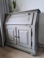 Vintage Secretaire Anne Slaon Chalk Paint grijs kastje hout, Ophalen, Gebruikt