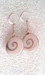 Zilveren Shiva Eye Oorbellen, Hangers, Verzenden, Wit, Nieuw