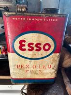 Vintage olie blik esso, Verzamelen, Blikken, Ophalen of Verzenden, Gebruikt, Overige merken