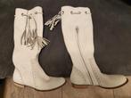 Witte Hoge Laarzen Maat 36 leer, Hoge laarzen, Wit, Ophalen of Verzenden, Onbekend