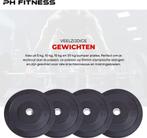PH Fitness Bumper Plates 10KG – 50mm Olympische 2 Stuks, Nieuw, Ophalen of Verzenden, Info@phfitness.nl, Zurichstraat 20