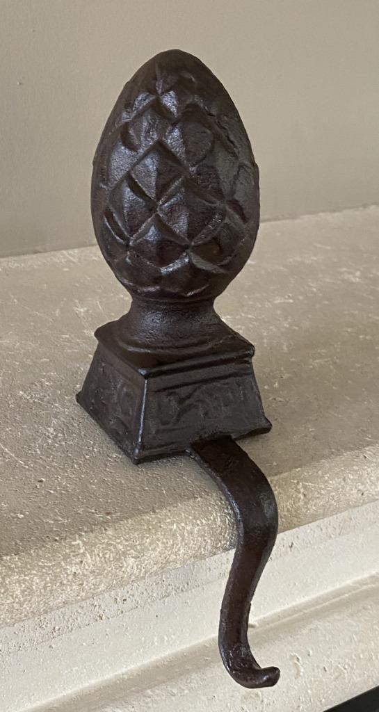 Stocking hanger, kasthaak, dennenappel, gietijzer, sfeer, Huis en Inrichting, Woonaccessoires | Overige, Nieuw, Ophalen of Verzenden