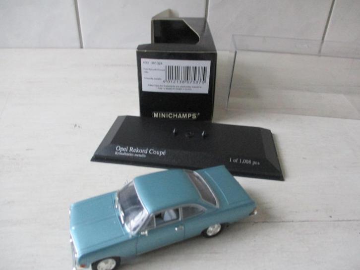 Minichamps Opel Rekord A Coupe 1963 Turquoise metallic, Hobby en Vrije tijd, Modelauto's | 1:43, Nieuw, Auto, Overige merken, Ophalen