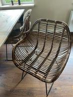 2 Eetkamer stoelen rotan loods 5, Huis en Inrichting, Stoelen, Ophalen, Zo goed als nieuw, Zwart, Twee