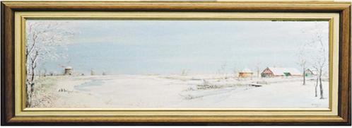 Het Hollandse  sneeuwlandschap., Antiek en Kunst, Kunst | Schilderijen | Klassiek, Ophalen of Verzenden