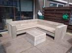 Steigerhouten hoekbank op maat, Tuin en Terras, Hocker, Steigerhout, Nieuw, Ophalen of Verzenden