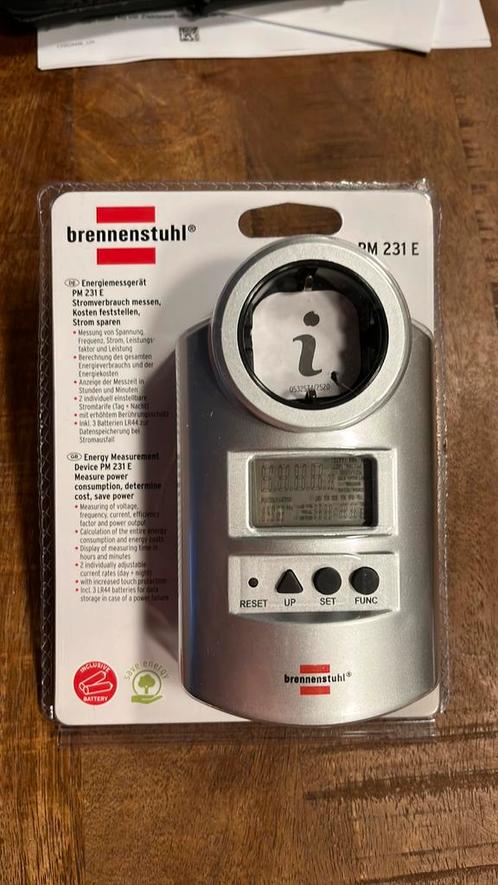 De Primera-Line energiemeter PM 231 E van Brennenstuhl, Doe-het-zelf en Verbouw, Meetapparatuur, Nieuw, Ophalen of Verzenden