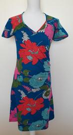 Gebloemd jurkje van King Louie maat L. Blauw, rood en roze, Blauw, Maat 42/44 (L), Ophalen of Verzenden, Zo goed als nieuw