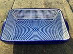 Vintage kobalt blauwe schaal ovenschaal, Ophalen of Verzenden, Gebruikt, Rechthoekig, Porselein of Keramiek