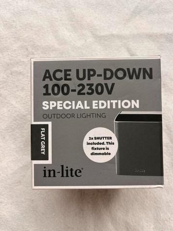 In-Lite Ace Up-Down Wandlamp Flat Grey - Special Edition beschikbaar voor biedingen