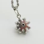 Zilveren collier met hanger, Verzenden, Zo goed als nieuw, Nvt, Met edelsteen