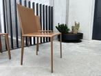 Arper Norma stoelen | leder | 6 stuks, Bruin, Verzenden, Design, Leer