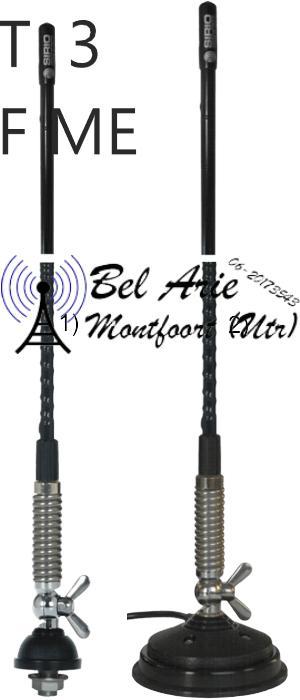 Sirio T3 27 N FME mobiele 27MC antenne Bel Arie?, Telecommunicatie, Antennes en Masten, Nieuw, Antenne, Ophalen of Verzenden