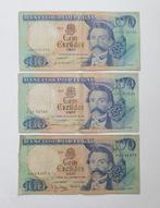 Portugal 1000 Escudos 1965 drie bankbiljetten., Ophalen of Verzenden, Overige landen