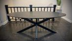 Zwarte Ovale Eettafel - 100x200 cm, Huis en Inrichting, Ophalen, Gebruikt, 100 tot 150 cm, Vijf personen of meer