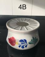 Boerenbont Theelicht / Waxinelichthouder, Gebruikt, Porselein of Keramiek, Schaal, Rond