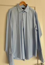 Dress shirt smal streepje lichtblauw. Heren, Kleding | Heren, Overhemden, Blauw, Ophalen of Verzenden, Zo goed als nieuw, Overige halswijdtes