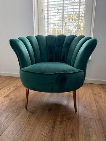Groene Velvet Fauteuil Giga Meubel - Zo Goed Als Nieuw! beschikbaar voor biedingen