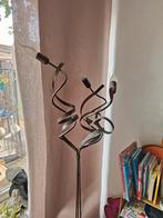 Staande lamp bruin - 3 lichts, Huis en Inrichting, Lampen | Vloerlampen, Ophalen, Gebruikt, Metaal, Modern