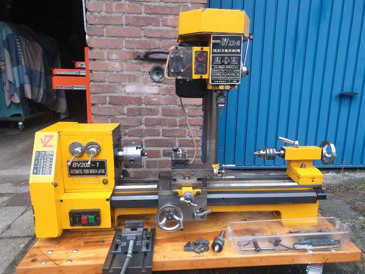 METAALDRAAIBANK met FREESKOLOM, Doe-het-zelf en Verbouw, Draaibanken, Zo goed als nieuw, Metaaldraaibank, 500 tot 1000 mm, Ophalen