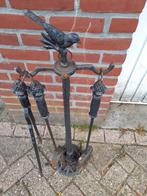 antiek haardstel, Ophalen of Verzenden, Gebruikt, Vrijstaande haard, Houthaard