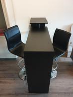 SET BARRETJE + 2 BARKRUKKEN, Huis en Inrichting, Ophalen, Gebruikt, 90 cm of meer, In hoogte verstelbaar