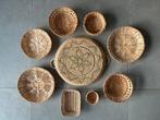BOHO IBIZASTYLE set rieten mandjes, leuk voor aan de muur!, Mand, Rond, Nieuw, Ophalen of Verzenden