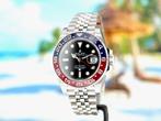 NOS Rolex GMT-Master II Pepsi ONGEDRAGEN in Stickers fullset, Staal, Polshorloge, Nieuw, Ophalen of Verzenden