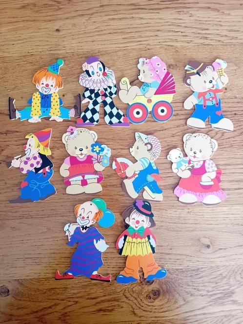 10 Houten mobiel figuurtjes van Mertens-Kunst / vintage, Kinderen en Baby's, Kinderkamer | Inrichting en Decoratie, Gebruikt, Wanddecoratie