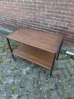 Vintage bijzettafel op wieltjes, Ophalen of Verzenden, Gebruikt, Rechthoekig