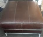 Kramfors Hocker Donker Bruin Leer, Ophalen, 75 tot 100 cm, Zo goed als nieuw, 75 tot 100 cm