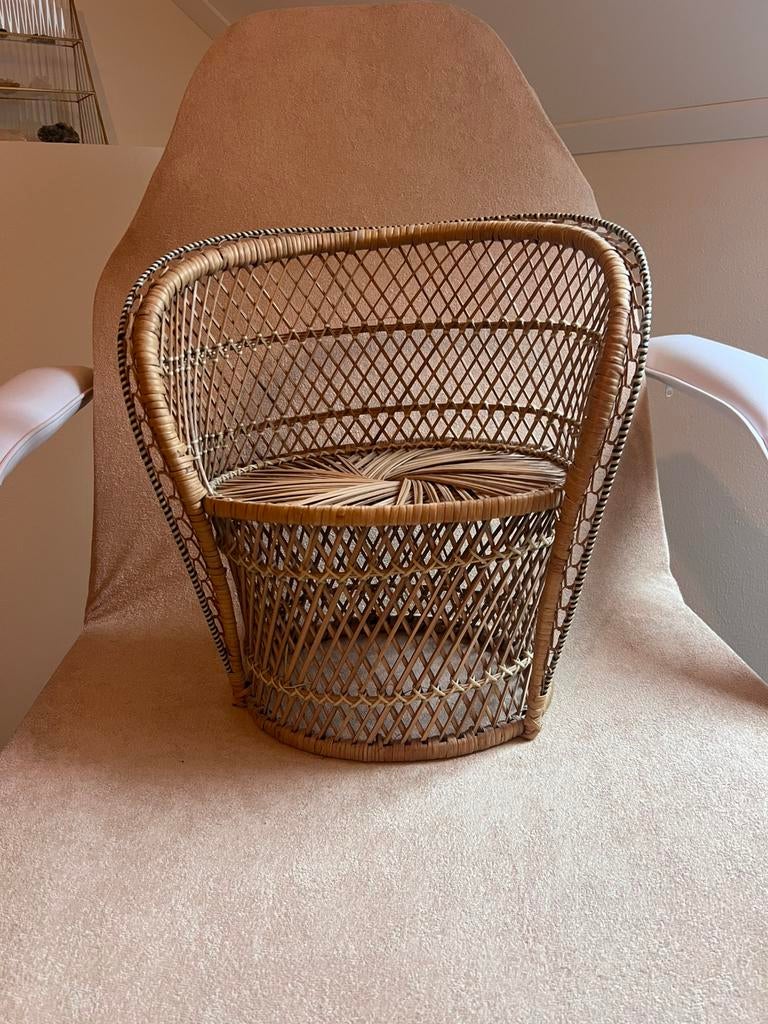 Rotan stoeltje, Ophalen of Verzenden, Zo goed als nieuw, Bruin, Eén