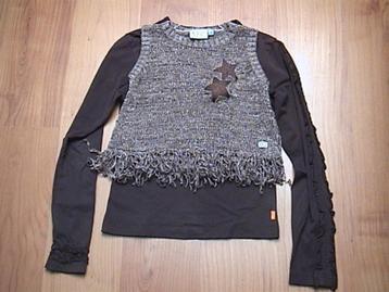BARBARA FARBER leuk bruin / beige hesje / top maat 122 / 128 beschikbaar voor biedingen